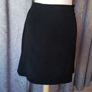 Black faux suede skirt